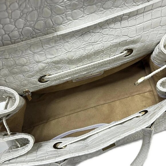 Auth JIMMY CHOO Rosalie - White Leather Handbag - Picture 9 of 11